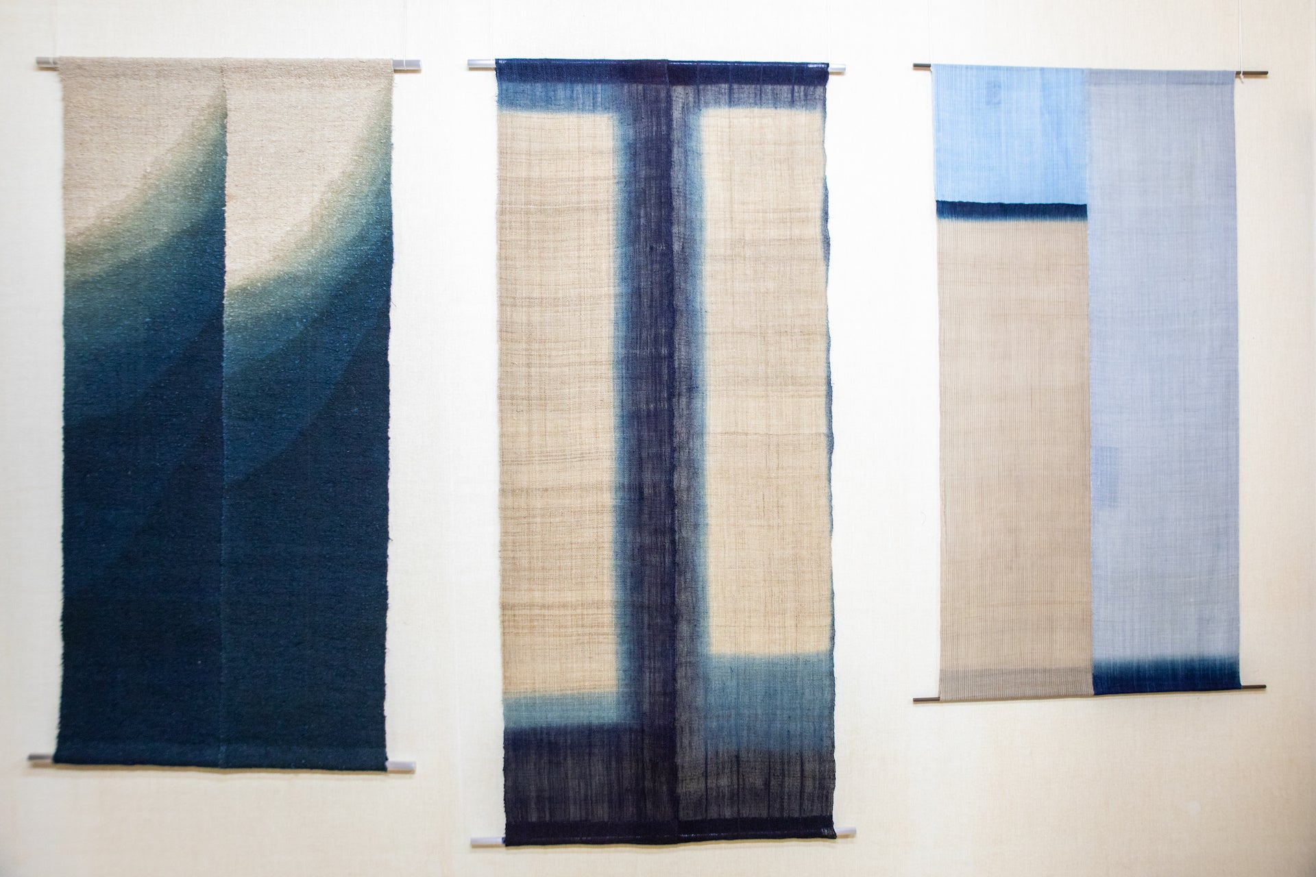 Indigo textiles by Fukumoto Shihoko. Photo © Mika Sasaki