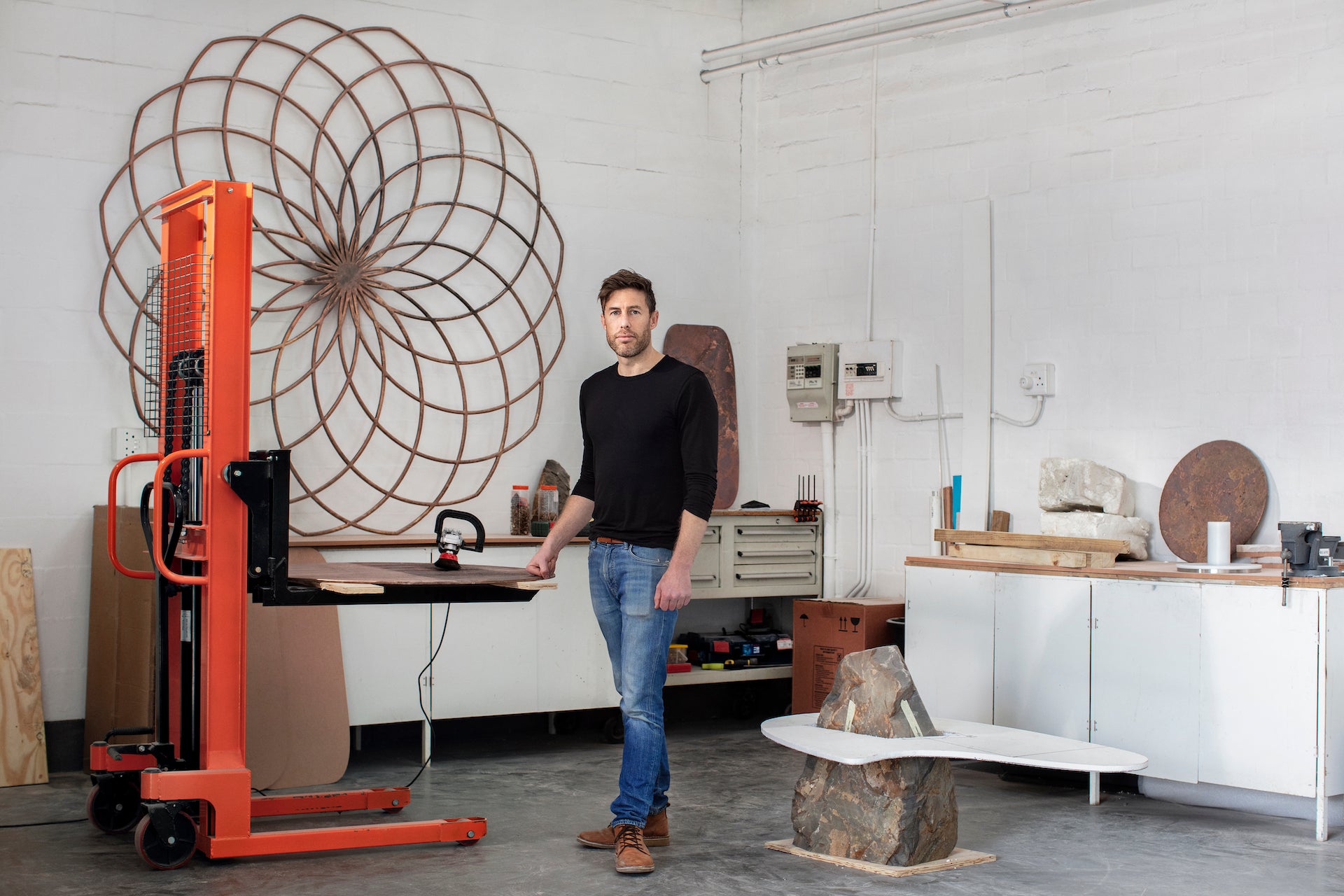 Jesse Ede in his studio in Cape Town. Photo © Hayden Phipps and Southern Guild