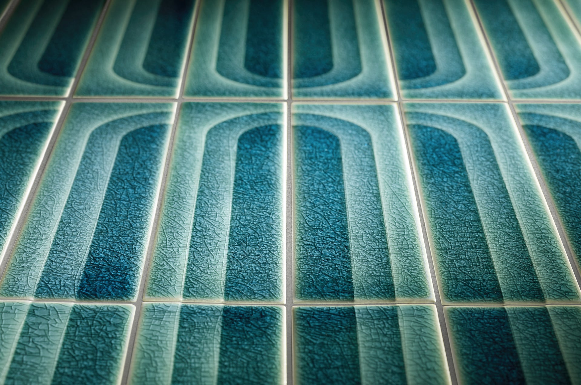 Detail of Transcendence tiles by Nada Debs and Kohler WasteLAB. © Kohler