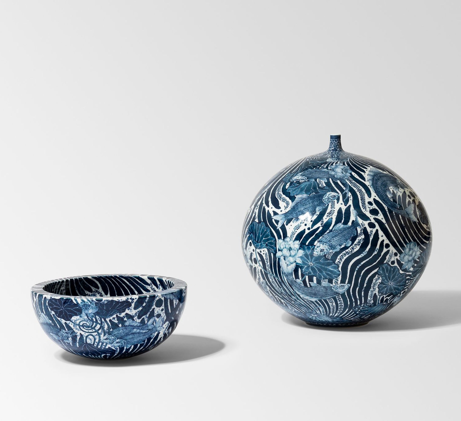 Porcelain vessels by Yuki Hayama, presented by Pierre Marie Giraud at Design Miami/ Basel 2023. Photo © Pierre Marie Giraud