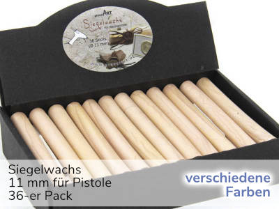 Siegelwachs für Pistole 11mm 36-er Pack