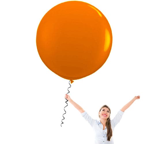 36 Inch Latex Balloons | Decorator Sunburst Orange | 10 pc bag