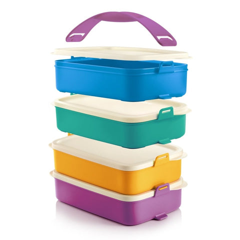 TUPPERWARE Click To Go Set Lunch Box With Mini Containers - New