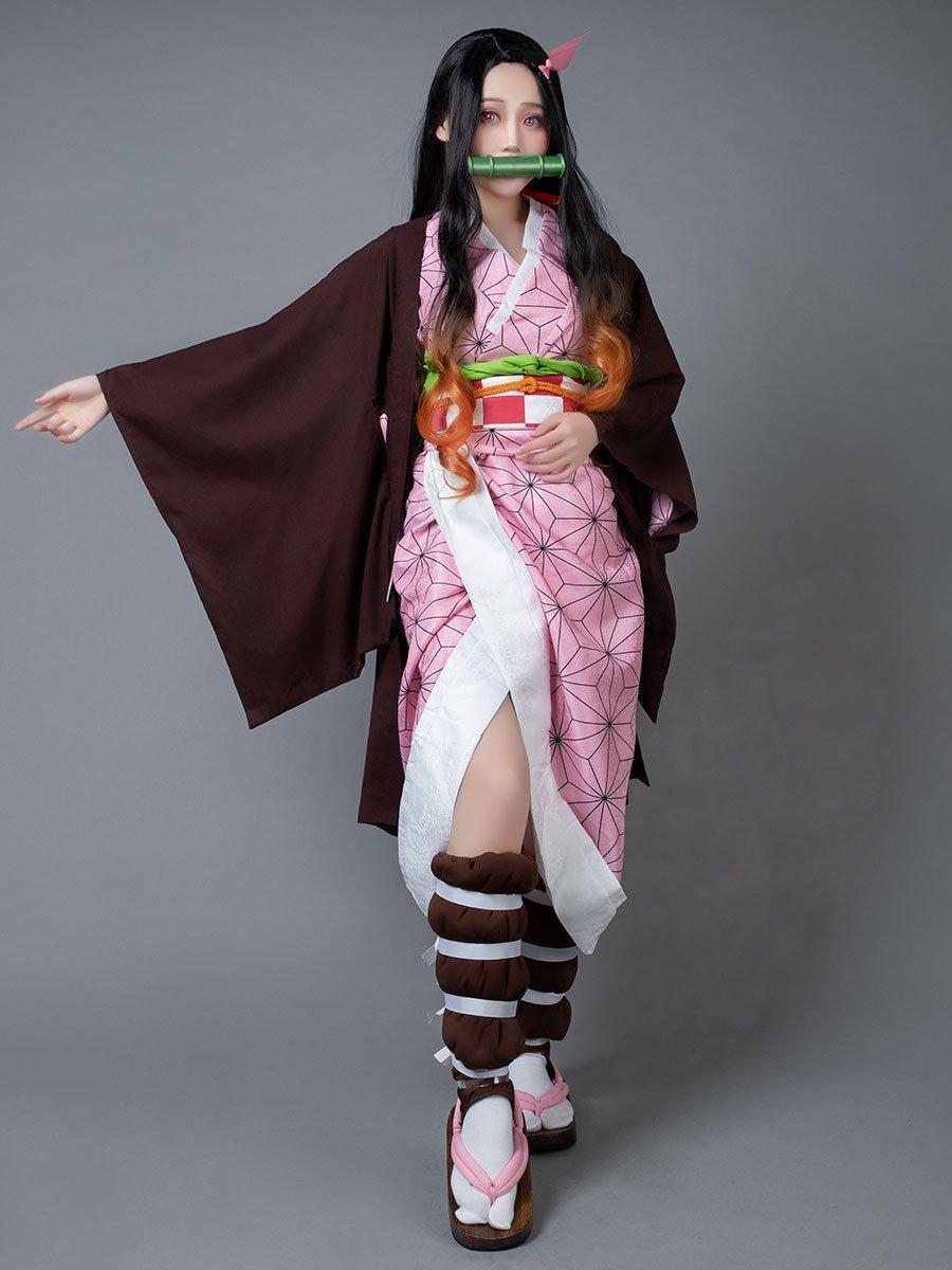 Demon Slayer Nezuko Cosplay Costume Thigh High - Envy Body Shop