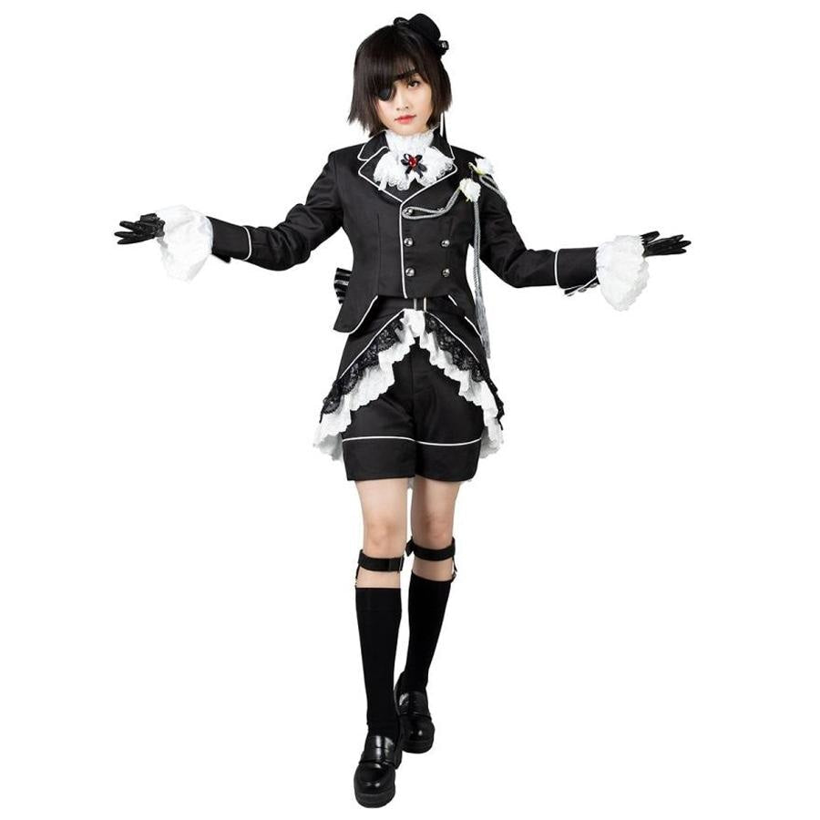 Black Butler Ciel Phantomhive Lolita Dress Halloween Cosplay Costume –  Gcosplay