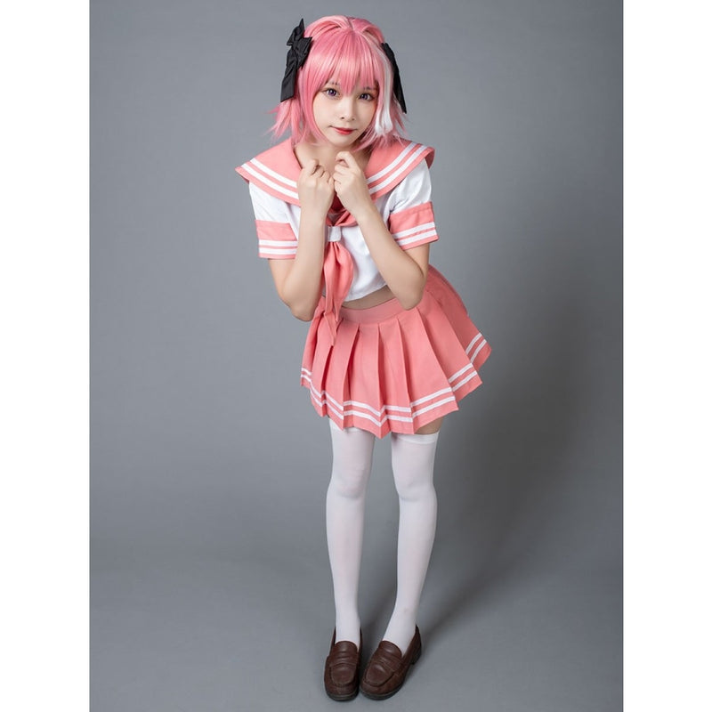 cosfun Fate/Apocrypha Astolfo Cosplay Costume JK School Uniform mp005894