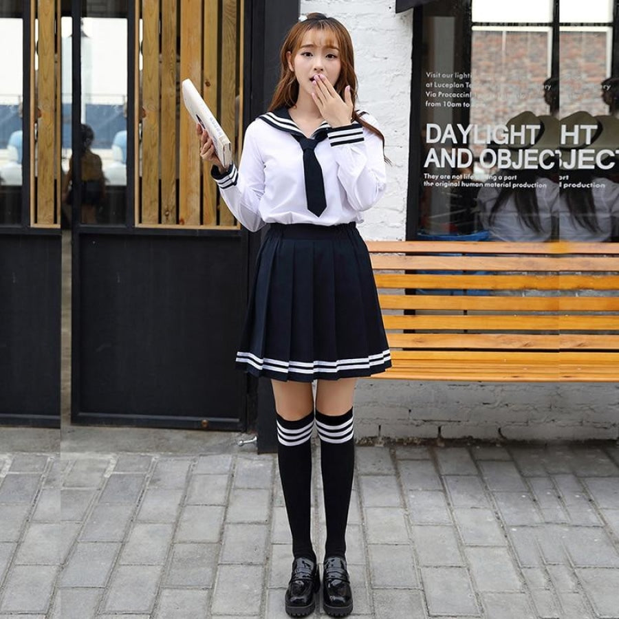 Cosplay Student JK Uniform Dress Suit Set Japanese Sailor School ...