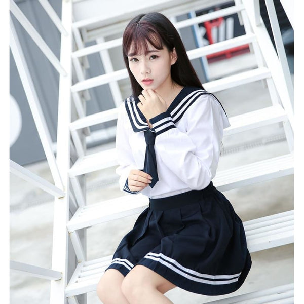 Mua Elibelle Classic Japanese Anime School Girls Pink Sailor Dress Shirts  Uniform Cosplay Costumes with Socks Hairpin set trên Amazon Mỹ chính hãng  2023 | Fado