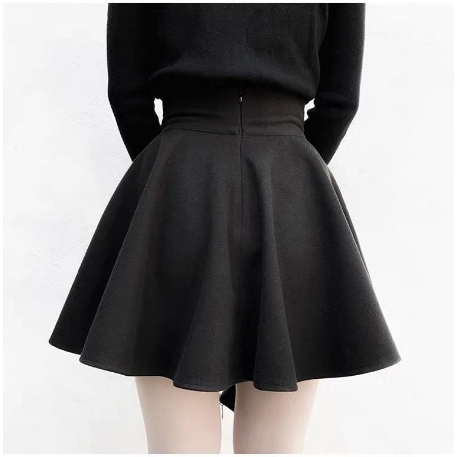 Casual Women Irregular A-line Skirt High Waist Slim Solid Short Above Knee  Mini Skirt Sweet (Color : Black, Size : X-Small) : : Clothing,  Shoes & Accessories