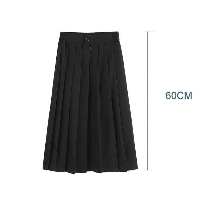 UTF Solid Women Pleated Black Skirt - Buy UTF Solid Women Pleated