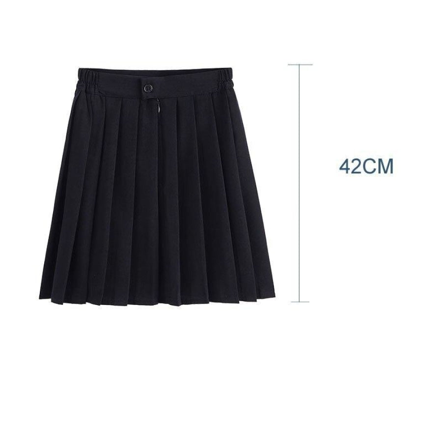 Fashion Solid Pleated Skirt - cosfun