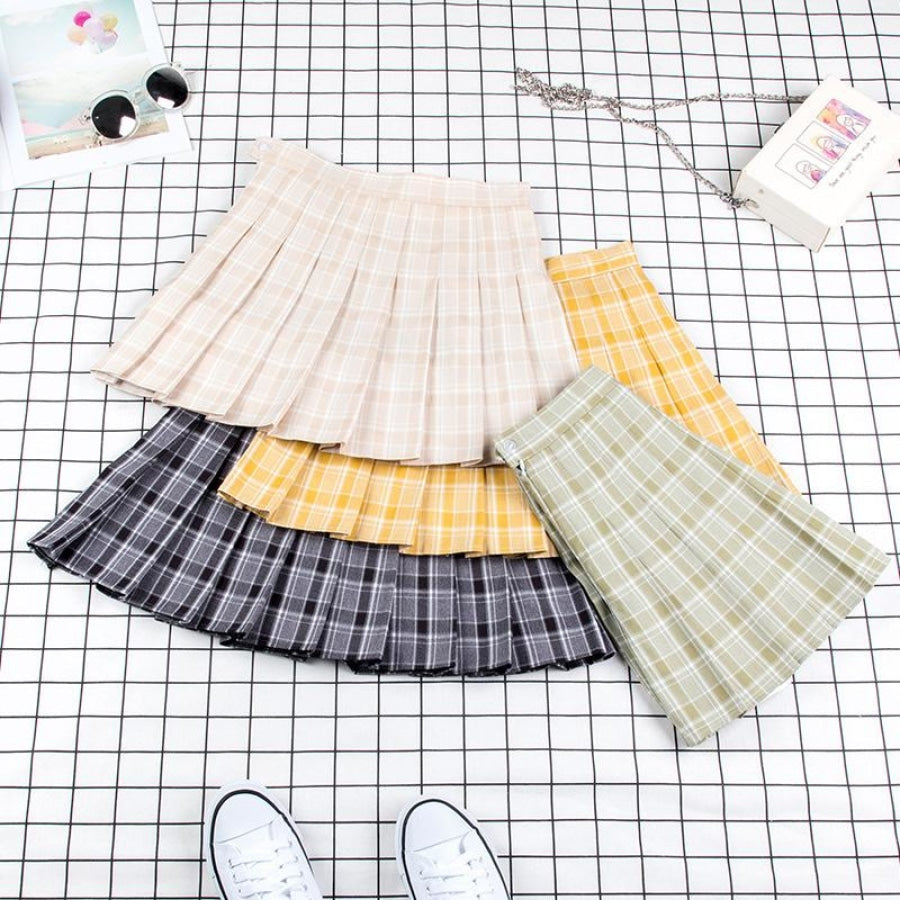 Korean Preppy Style White Schoolgirl Uniform Set With Pleated Skirt And JK  Tartan Skirt Perfect For Summer From Mobeisiran, $24.78
