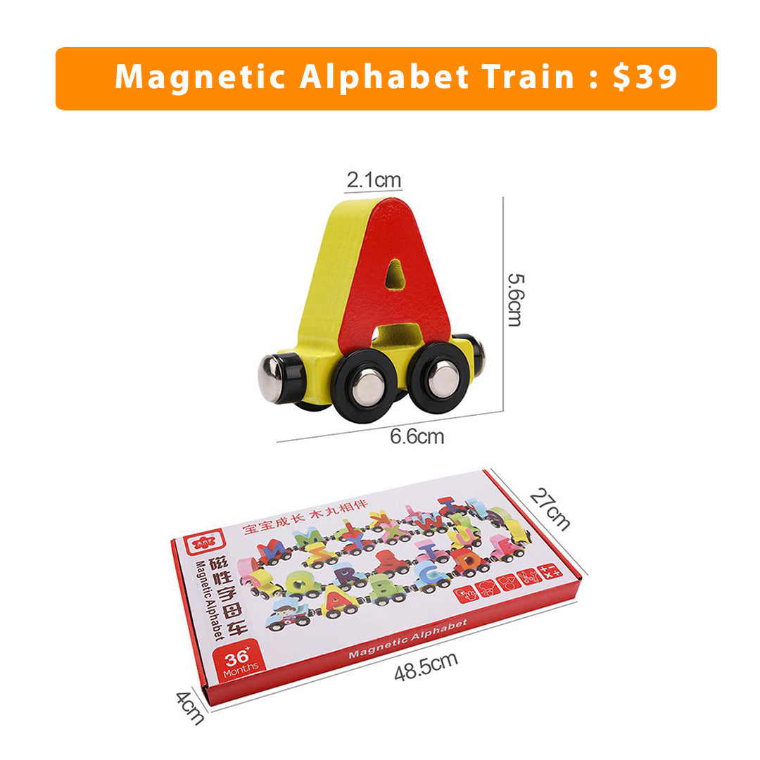 magnetic alphabet train