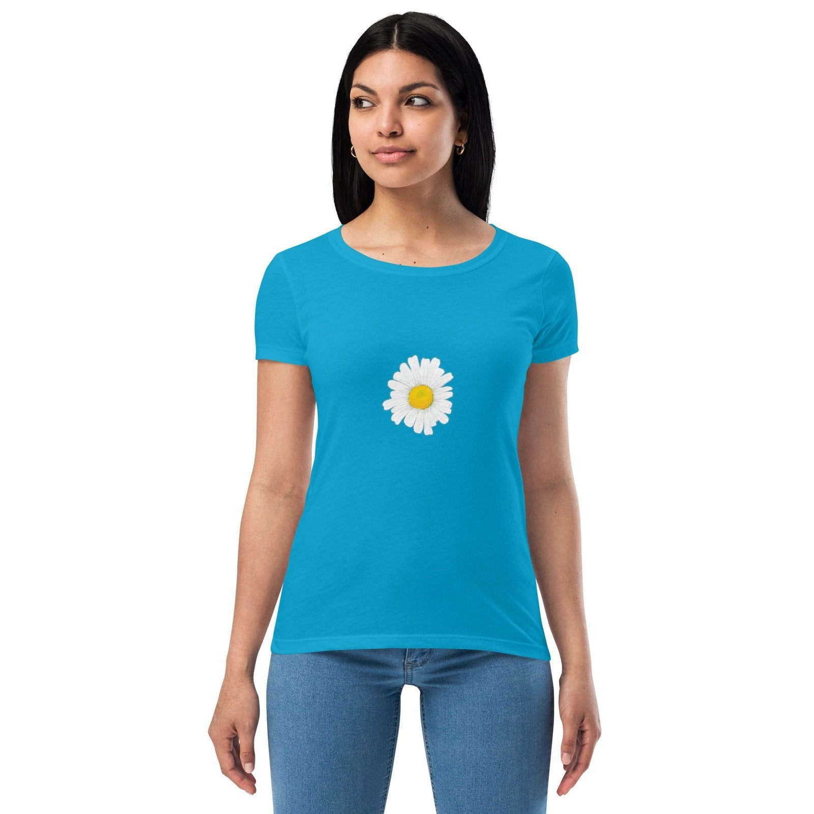 Daisy Cotton Blend Slim Fit Tee Shirts Tops Seacoast Pop Up