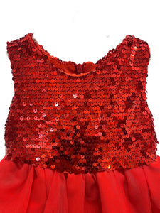 Red Sequin Tulle Dress