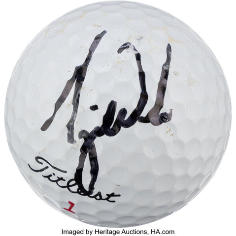 Tiger Woods signed golf ball $186.000