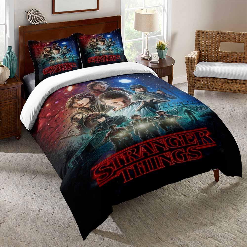 Stranger Things Movie Poster Bedding Set Bedroom Decor