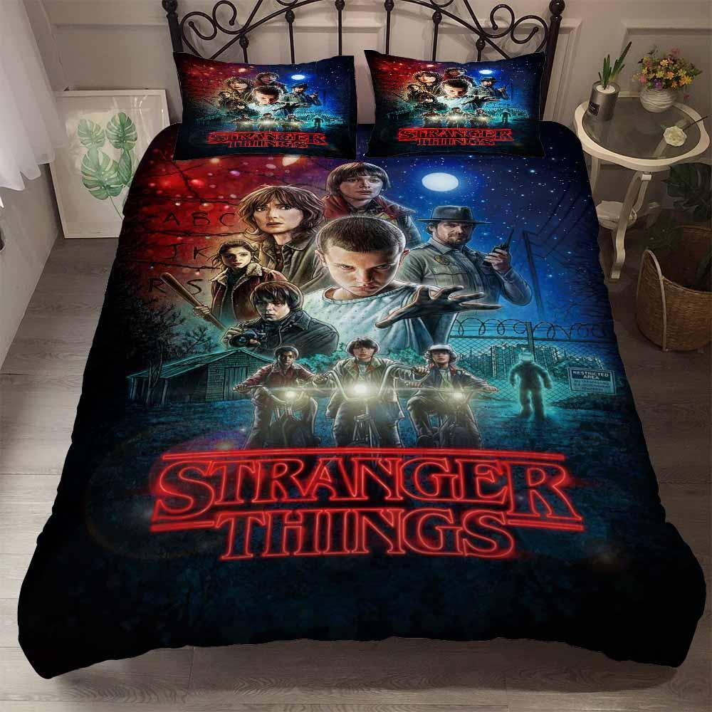 Stranger Things Movie Poster Bedding Set Bedroom Decor