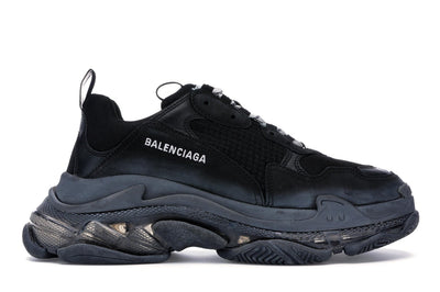 Balenciaga Triple S Mesh Leather And Suede Sneakers Blue