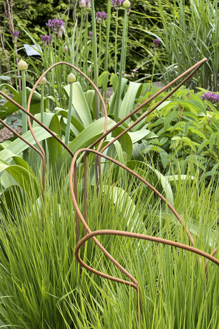 Leaf supports with Molinia grasses