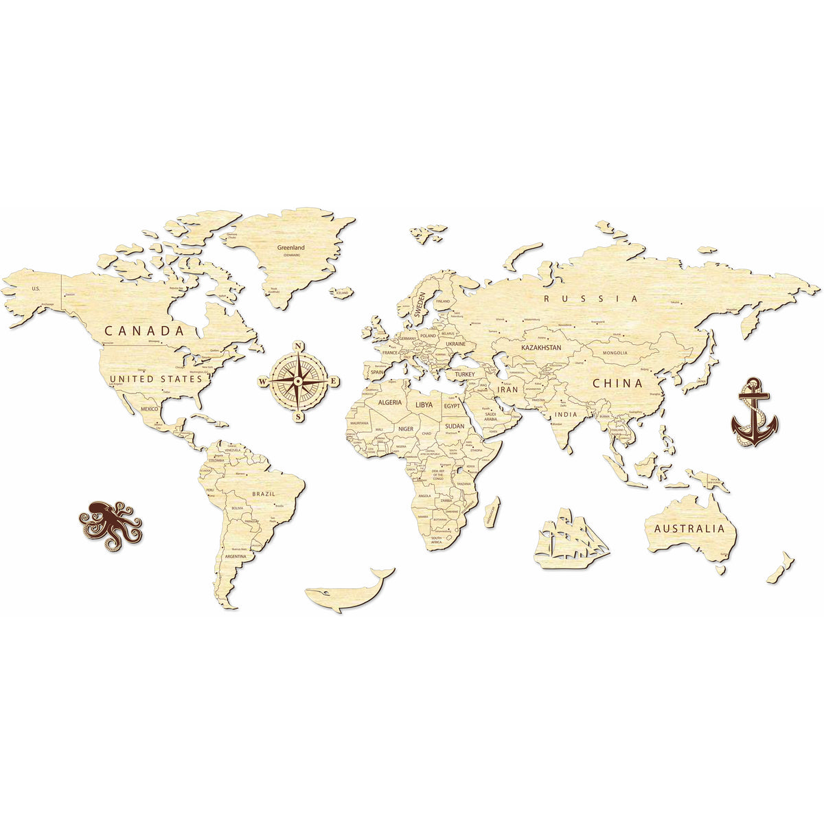 puzzle world map vector painter