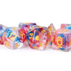 FUN! Unicorn Resin Polyhedral Dice Set Asst (20 Options): Cosmic Carnival