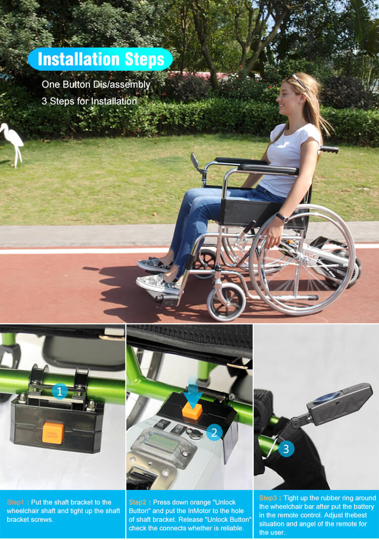 DKY ebikes-Foldable Rigid Wheelchair Intelligent Motor