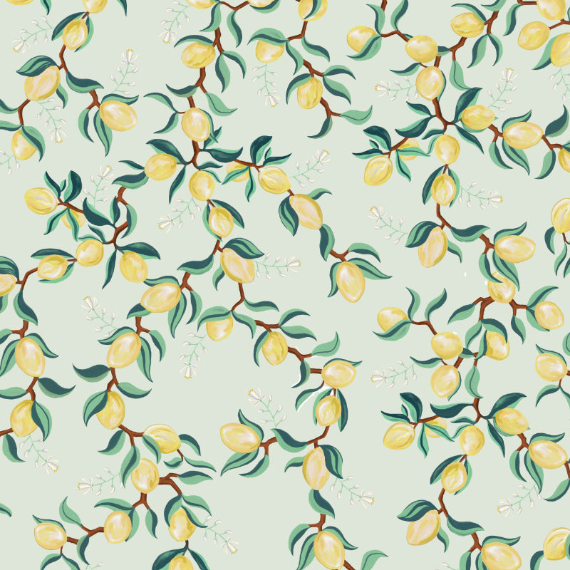Citrus Grove Lemon Mint – Colorful Nature Wallpaper | Indigo Design –  indigodesignco