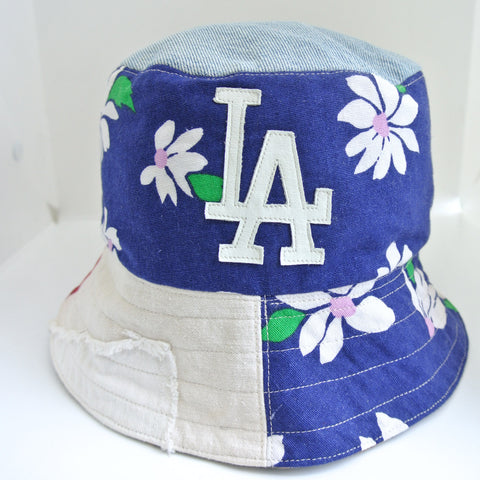 Reworked Bucket Hat "LA" Flower x 40s Laundry Bag Small