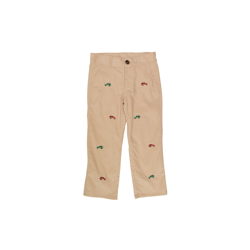 Critter Prep School Pants (Corduroy) - Keeneland Khaki with Woody Embr ...
