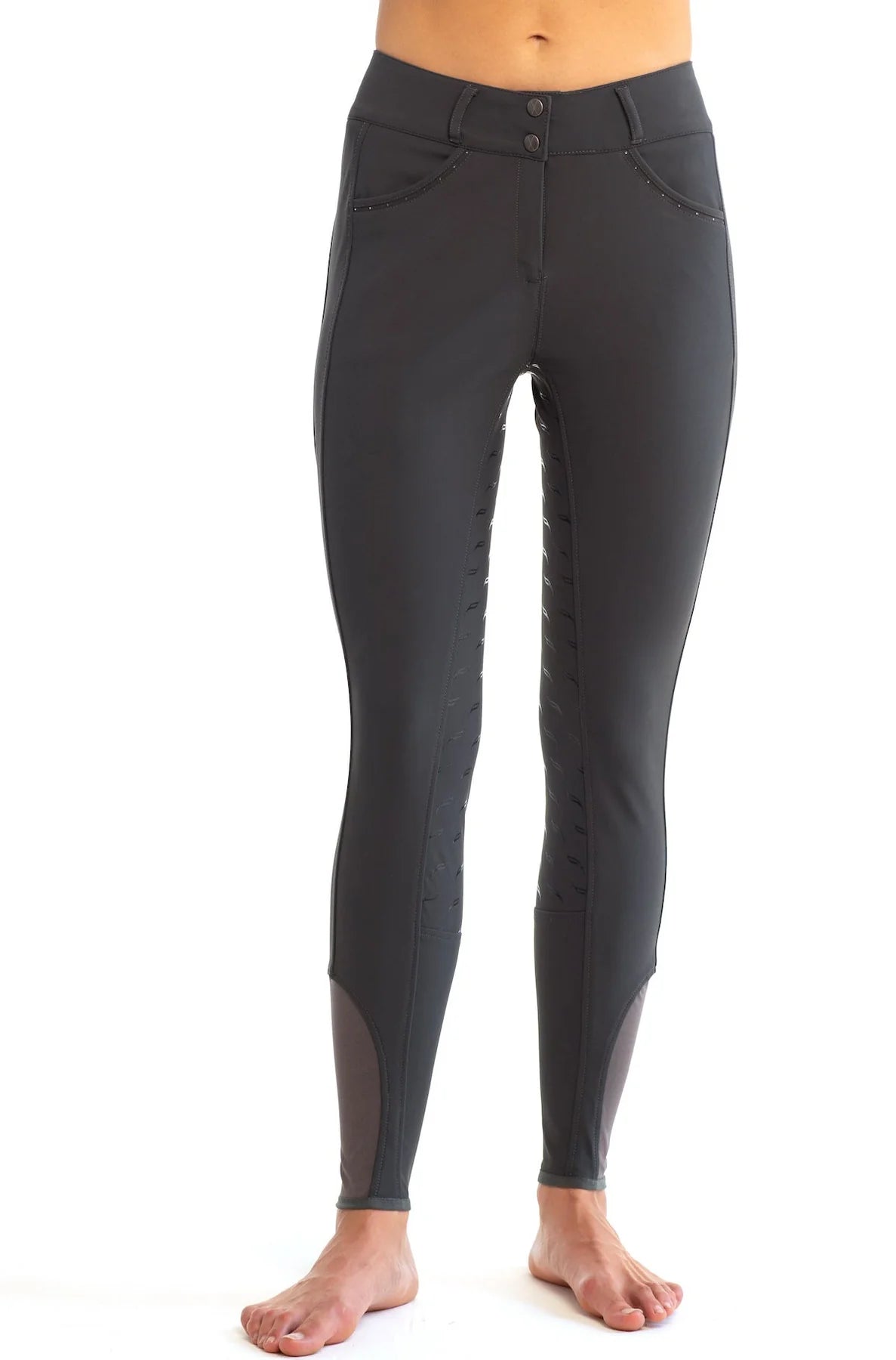 GOODE RIDER ELITE BREECH - FULL SEAT, HIGHER RISE - GREY