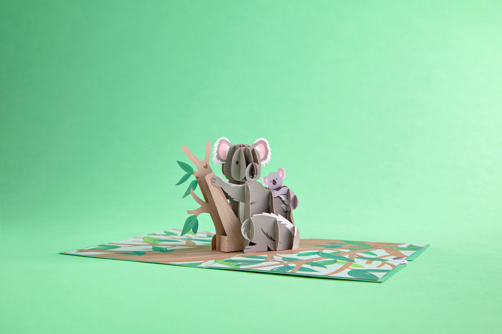 koala family pop up card