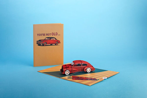 Classic Car Pop-Up Birthday Card