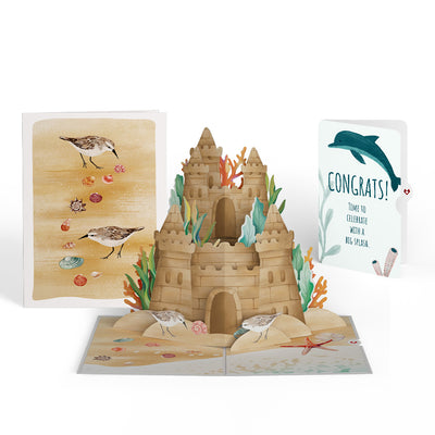 Seaside Sandcastle Congratulations Pop-Up Card and Sentiment Set