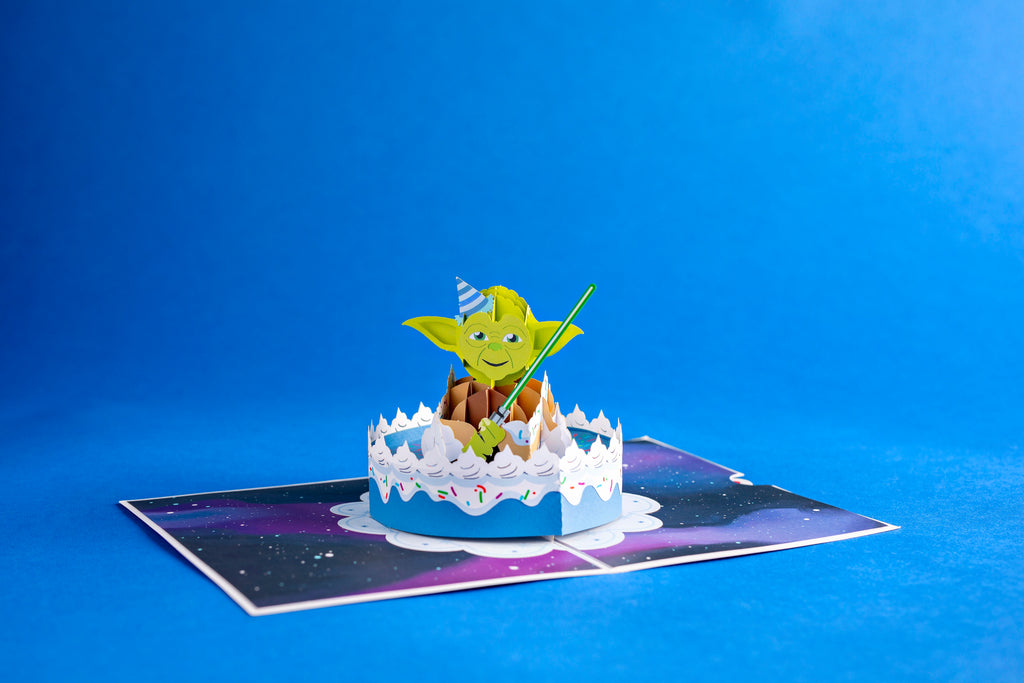 yoda birthday pop up card