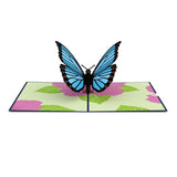 Blue Morpho Butterfly pop up card - thumbnail