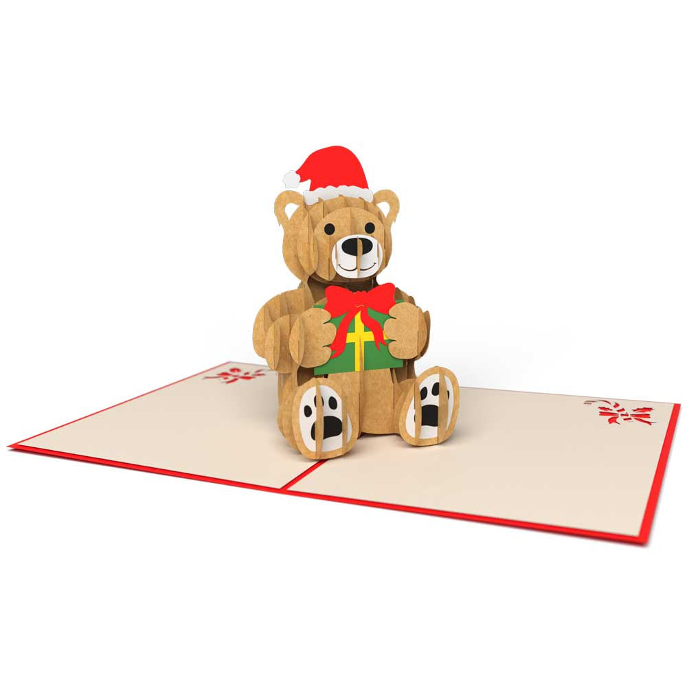Christmas Bear  Lovepop Inside Teddy Bear Pop Up Card Template Free