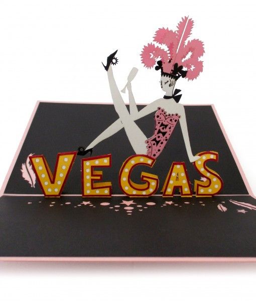Las Vegas Showgirl 3D Pop Up Card - Lovepop