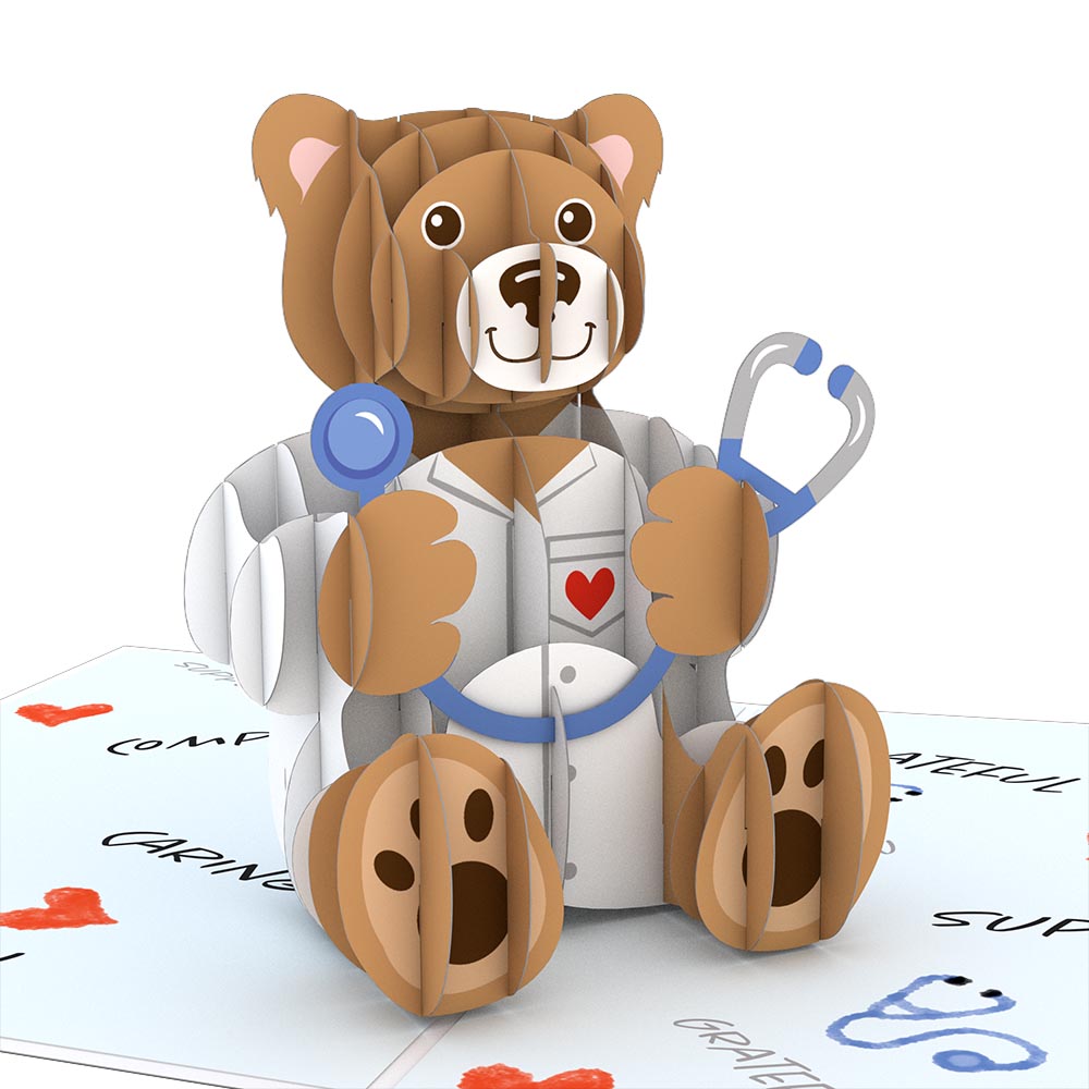 Doctor Bear Pop-Up Card  Lovepop With Regard To Teddy Bear Pop Up Card Template Free