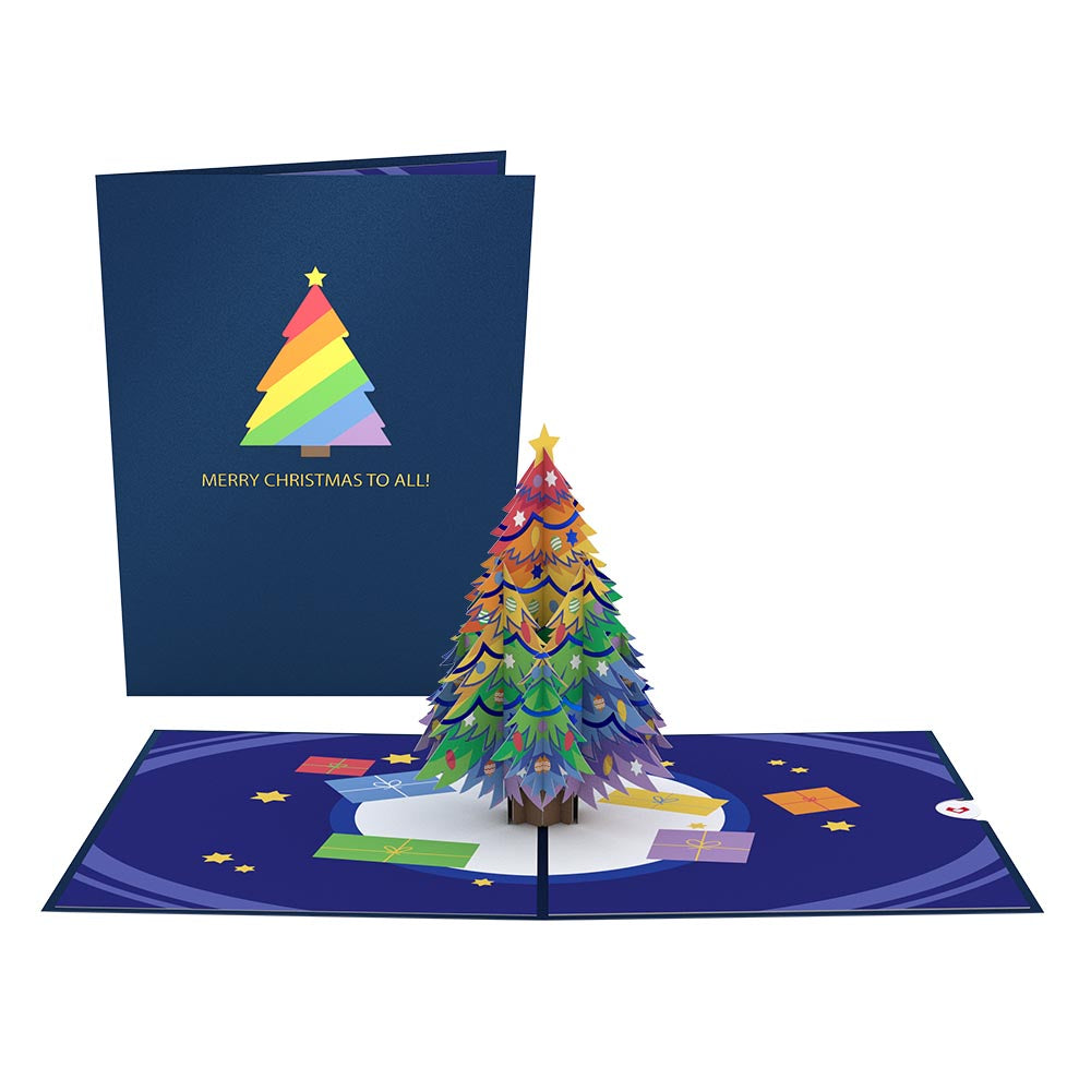 Rainbow Christmas Tree Pop Up Card Lovepop