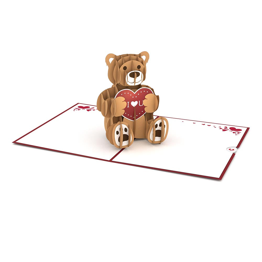 Love Bear Pop-Up Card  Lovepop With Teddy Bear Pop Up Card Template Free