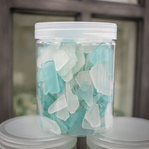 Decorative Sea Glass Fill - Light Blue & White