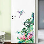 Load image into Gallery viewer, Beach Palm Leaves Wall Sticker with Bird Flowers - Kamiqiwallz
