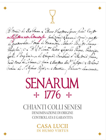 Senarum 1776 chianti colli senesi biologique 2015 Casa Lucii