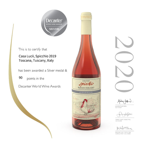 spicchio-rose wine-silver medal-decanter 2020