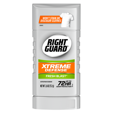 Right Guard Xtreme Defense Antiperspirant Invisible Solid Stick, Fresh Blast, 2.6oz
