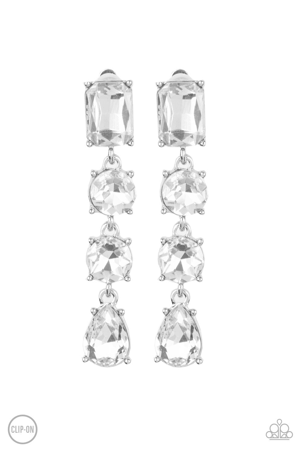"Paparazzi" Make A List - White CLIP-ON Earring
