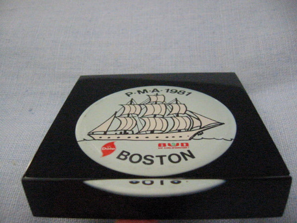 Button Encased Black Lucite Nautical Dole Bud Boston Paperweight - Designer Unique Finds 
 - 5