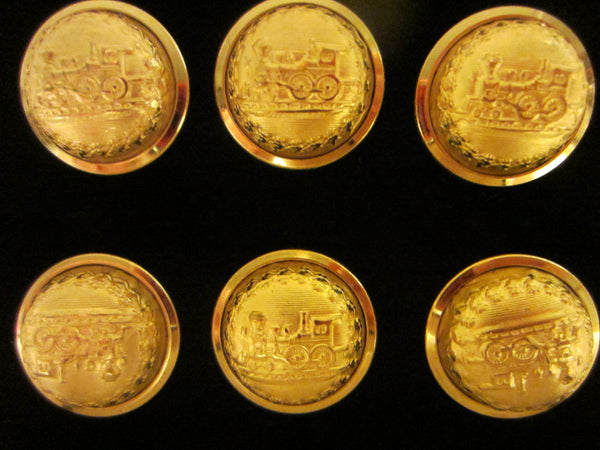 American Heritage Waterbury Button Co Railroad Brass Buttons Set ...