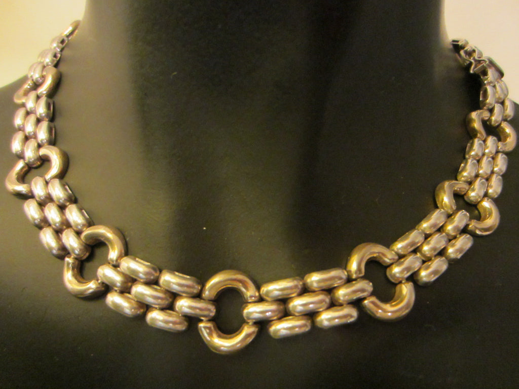 Italy 925 Silver Open Link Choker Brass Accent – Designer Unique Finds
